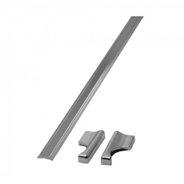 Mereo Spodní ALU prahová lišta pro lítací dveře 110 cm,  vč. 2 ks koncovek
