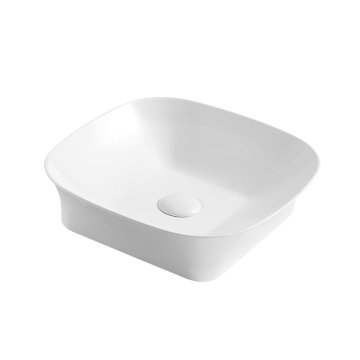 Mereo Umyvadlo na desku bez přepadu, 400x400x105 mm, čtvercové, keramické