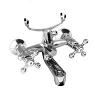 Mereo Vanová nástěnná baterie, Retro Viktorie, 150 mm, bez příslušenství, chrom