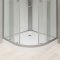 Mereo Čtvrtkruhová sprchová vanička R550, 90x90x14 cm, SMC, bílá, včetně nožiček a sifonu