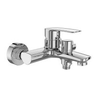Mereo Vanová nástěnná baterie, Pego, 150 mm, s keramickým přepínačem, bez příslušenství, chrom