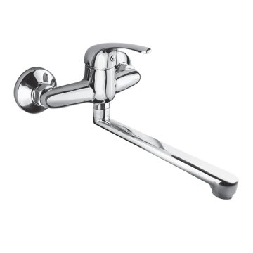 Mereo Dřezová nástěnná baterie, Lila, s ramínkem plochým rovným 180 mm, chrom