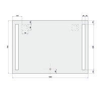 Mereo Zrcadlo 100x70 cm s LED osvětlením