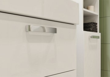 Mereo Leny, koupelnová skříňka nízká 68 cm, závesná, bíla, pravá