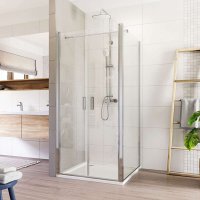 Mereo Sprchový kout, Lima, čtverec, chrom ALU, dveře lítací, sklo Čiré