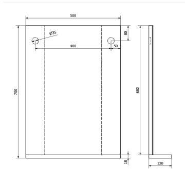 Beta zrcadlo 50x70x12cm