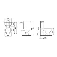 Jika Lyra Plus WC mísa kombi, zadní odpad, H8263860002413