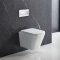 Mereo WC set - Rimless WC hranaté, modul pro sádrokarton, chrom hranaté tlačítko lesklé