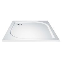 Mereo Sprchová vanička, čtverec, litý mramor, bez nožiček, bílá