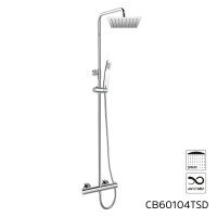 Mereo Termostatická sprchová baterie s talířovou hranatou sprchou