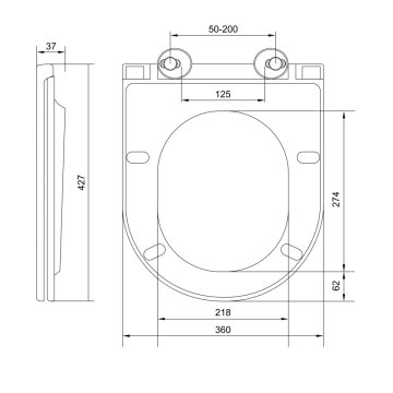 Mereo WC závěsné, RIMLESS, 530x355x360, keramické, vč. sedátka CSS123