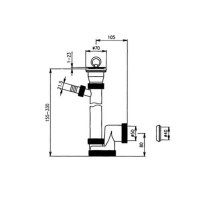 Slovarm dřezový sifon s odbočkou, T-735