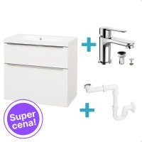 Getmi koupelnová skříňka s litým umyvadlem 81cm, baterií, výpustí a sifonem