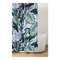 Sprchový závěs 180x200cm, zelené listy