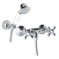 Mereo Sprchová nástěnná baterie, Retro Viktorie, s příslušenstvím, chrom