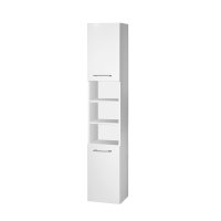 Mereo Leny, koupelnová skříňka vysoká 170 cm, bílá, levá, nové madlo