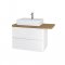 Mereo Siena, koupelnová skříňka s umyvadlem z litého mramoru 61 cm
