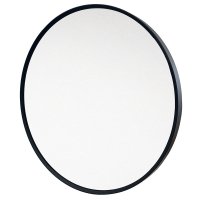 Mereo Zrcadlo kulaté pr. 60 cm, černý rám