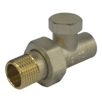 Klum Šroubení radiátorové uzavíratelné, přímé, pájecí, 1/2"x15 mm