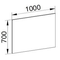 Mereo Zrcadlo 1000x700x20 mm