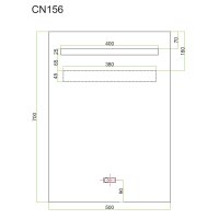 Mereo Zrcadlo 50x70 cm s osvětlením a odmlžováním