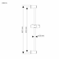 Mereo Posuvný držák sprchy 600 mm