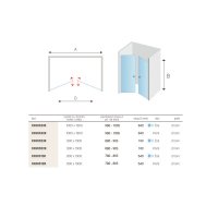 Mereo Náhradní sprchové dveře lítací, levé, pro CK80512K