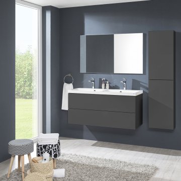 Mereo Aira, koupelnová skříňka s keramickým umyvadlem 101 cm, antracit