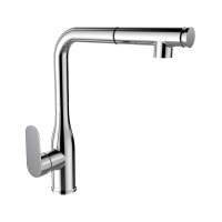 Mereo Dřezová stojánková baterie, Viana, s výsuvnou 2-polohovou sprchou, chrom