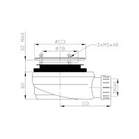 Gelco vaničkový sifon, průměr 90 mm, DN40, nízký