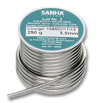 CU pájka fitinková Sn97Ag3