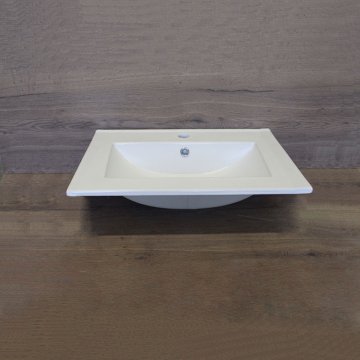 Nábytkové umyvadlo SLIM, 61x46x16 cm, keramické, bílé