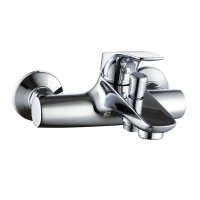 Mereo Vanová nástěnná baterie, Eve, bez příslušenství, 150 mm, chrom