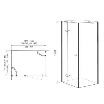 Sprchový kout, Fantasy, obdélník, 120x80 cm, chrom ALU, sklo Čiré - zboží bylo vystaveno