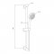 Mereo Sprchová souprava, pětipolohová sprcha,  nerez., dvouzámková sprchová hadice, 150 cm, anti twist