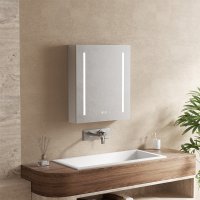 Mereo Koupelnová galerka 60 cm, zrcadlová skříňka, stříbrná