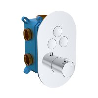 Mereo Sprchová sada s podomítkovou baterií - 3 cestná - oválný kryt