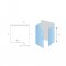 Mereo Sprchový kout  Lima, čtverec,pivotové dv., 2x boční stěna, chrom ALU, sklo Čiré 6mm