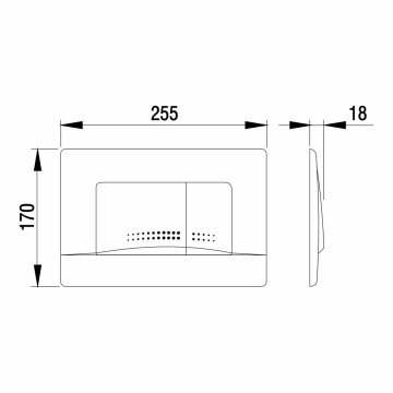 Mereo WC set - Rimless WC hranaté, modul pro zazdění, bílé hranaté tlačítko