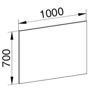 Mereo Zrcadlo 1000x700x20 mm
