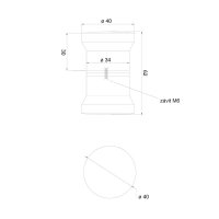 Mereo Madlo komplet pro Kora Lite CK351xxZ, CK351xxH,  1 ks - chrom