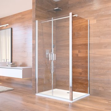 Mereo Lima pevný díl k lítacím, zalamovacím a trojdílným zasunovacím dveřím, 190 cm, sklo Point