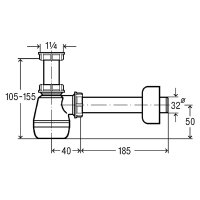 Viega bidetový sifon bez výpusti