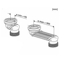 Připojovací kus etážový, s variabilním nastavením délky 60-350mm